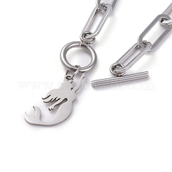 Tarnish Resistant 304 Stainless Steel Charm Bracelets&nbsp;BJEW-JB05033-05
