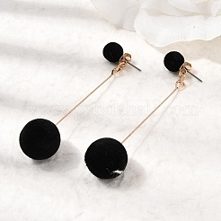 Iron Dangle Stud Earrings&nbsp;EJEW-D355-03G-01