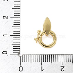 Brass Micro Pave Clear Cubic Zirconia Twister Clasps&nbsp;KK-P293-02F-G