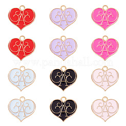30Pcs 6 Colors Alloy Enamel Pendants&nbsp;ENAM-TA0009-04