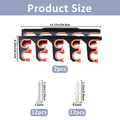 1 Bag Plastic Wall-mounted Fishing Rod Holders&nbsp;AJEW-FH0008-78