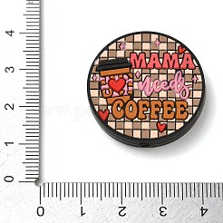 Coffee Theme Silicone Beads&nbsp;SL-CBACE28-01I