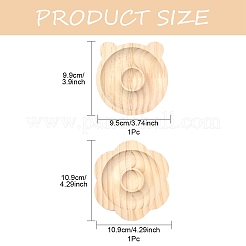 2Pcs 2 Styles Beech Wooden Bangle & Bracelet & Finger Ring & Beads Display Holder Tray&nbsp;AJEW-YW0001-26