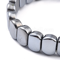 Natural Terahertz Stone Oval Beaded Stretch Bracelet&nbsp;G-D461-20A