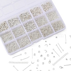 Alloy Lobster Claw Clasps & Iron Bead Tips & Eye Pin & Bead Caps & Spacer Beads & Open Jump Rings Findings Kits&nbsp;FIND-YW0008-89