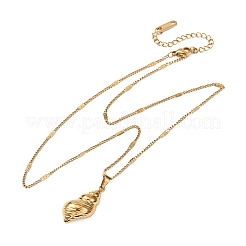 Ocean 304 Stainless Steel Conch Shape Pendant Necklaces for Women&nbsp;NJEW-F373-01G