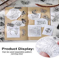 Transparent Silicone Scrapbook Paper for Vintage Plant Scrapbook Ornament&nbsp;DIY-WH0678-55A