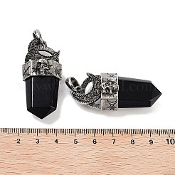 Natural Obsidian Faceted Sword Pendants&nbsp;G-Q163-01AS-09