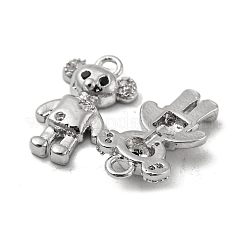 Brass Micro Pave Cubic Zirconia Pendants&nbsp;KK-H460-02P