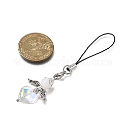 3Pcs Angel Glass & Acrylic Pendant Decorations&nbsp;HJEW-JM04085