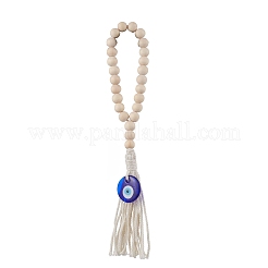Wood Beads Hanging Ornaments&nbsp;HJEW-JM03312