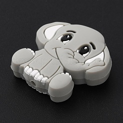 Elephant Silicone Beads&nbsp;SIL-WH0002-83B