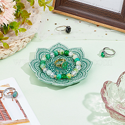 1Pc Mandala Flower Shape Porcelain Jewelry Plate&nbsp;DJEW-SC0001-08