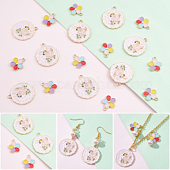 20Pcs 2 Style Alloy Enamel Pendants&nbsp;ENAM-PH0002-14