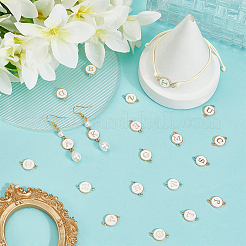 52Pcs 26 Styles Alloy Enamel Letter Links Connector Charms&nbsp;ENAM-SC0006-61B