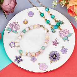 40Pcs 10 Styles Alloy Enamel Pendants&nbsp;ENAM-SC0005-31
