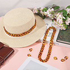 2Pcs Acrylic Link Cap Chain&nbsp;HJEW-CO00005