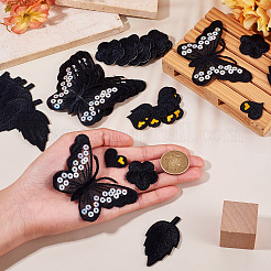 40Pcs 4 Styles Polyester Embroider Thread Iron on/Sew On Patches&nbsp;PATC-TA0001-45B