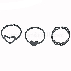 3Pcs 3 Styles Heart Iron Cuff Toe Rings Sets&nbsp;FS-WG0D8D1-01