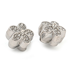 Rack Plating Alloy Rhinestone European Beads&nbsp;FIND-B034-17P-01