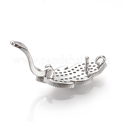 Brass Micro Pave Cubic Zirconia Enhancer Shortener Bails&nbsp;ZIRC-S058-28P