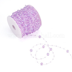 Acrylic Round Beaded Link Chains&nbsp;DIY-MB0007-001C