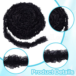 10M Double Layer Polyester Flower Elastic Lace Trim&nbsp;OCOR-DC0001-21B