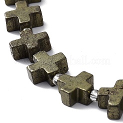 Natural Pyrite Beads Strands&nbsp;G-E595-01