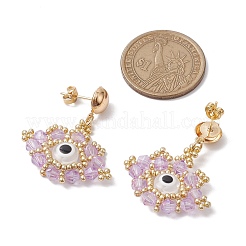 Glass Seed Beads Stud Earrings&nbsp;EJEW-MZ00270-01