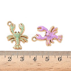 Alloy Enamel Pendants&nbsp;PALLOY-P313-05G