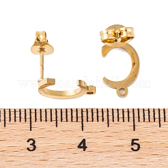 Ion Plating(IP) 304 Stainless Steel Stud Earrings&nbsp;FIND-Q103-01C-G