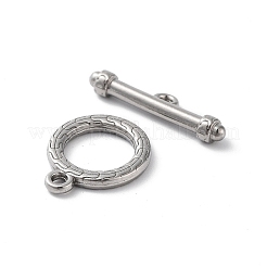 Non-Tarnish 304 Stainless Steel Ring Toggle Clasps&nbsp;STAS-A092-09E-P