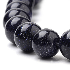 Synthetic Blue Goldstone Beads Strands&nbsp;G-S259-41-8mm