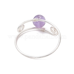 7Pcs 7 Styles Chakra Round Natural & Synthetic Gemstone Finger Rings&nbsp;RJEW-JR00747