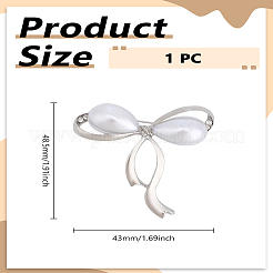 1Pc Bowknot Alloy Rhinestone Brooches for Women&nbsp;JEWB-LP0010-19P