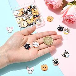 48Pcs 8 Styles Alloy Enamel Pendants&nbsp;FIND-FS0005-30