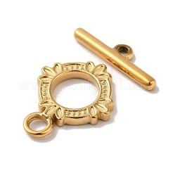 Ion Plating(IP) 304 Stainless Steel Toggle Clasps&nbsp;STAS-H212-17G