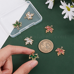 6Pcs 3 Colors Brass Micro Pave Cubic Zirconia Pendants&nbsp;KK-BC0010-52