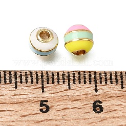 Brass Enamel Beads&nbsp;KK-CBA0E55-02B-G