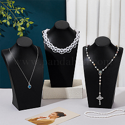 3Pcs Bust Shaped Leather Necklace Jewely Display Stands&nbsp;NDIS-PH0001-13