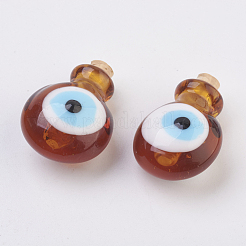 Handmade Lampwork Perfume Bottle Pendants&nbsp;LAMP-P044-H