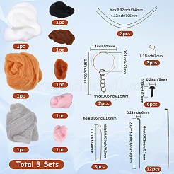 1 Set Cat Needle Felting Kit&nbsp;DIY-SC0030-17B