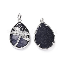 Synthetic Blue Goldstone Pendants&nbsp;G-G900-01P-11