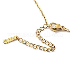 201 Stainless Steel Feather Pendant Necklace with Cable Chains&nbsp;NJEW-Q317-22G