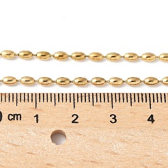 304 Stainless Steel Rice Link Chain Necklaces for Women&nbsp;NJEW-U045-04G