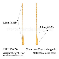 304 Stainless Steel Teardrop Stud Ear Thread for Women&nbsp;VH7412-1