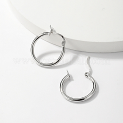 Vintage S925 Silver Hoop Earrings for Women Elegant Retro Minimalist Jewelry&nbsp;NK6073