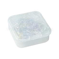 70Pcs 7 Colors Baking Paint Transparent Glass Beads Strands&nbsp;DGLA-FS0001-10