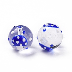 Glass with Enamel Beads&nbsp;LAMP-P058-01E