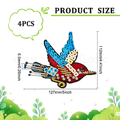 Bird Polyester Embroidery Iron on Appliques&nbsp;PATC-WH0008-35